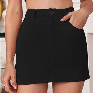 Shein black mini skirt